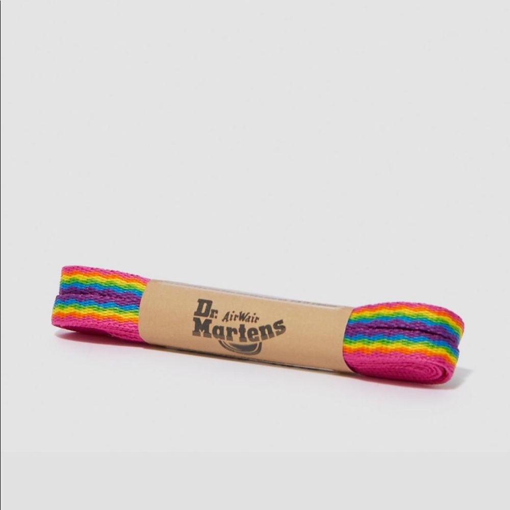 🌈DR MARTENS RAINBOW 55 INCH FLAT SHOE LACES (8-10 EYE) NWT - Picture 2 of 6